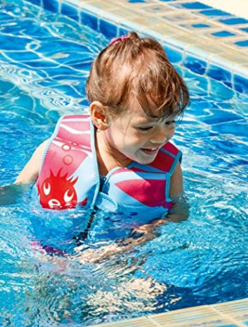 Beco Kinder Sealife Auftrieshilfe und Schwimmhilfe verstellbar mit 3 Auftriebskörper Schwimmlernweste, pink, S - 3