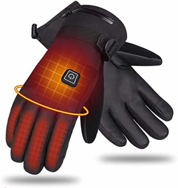 Beheizbare Handschuh 7.4V/4000mAh Winterhandschuhe Herren Damen 3-Stufen Temperaturregelung für Arbeiten im Freien Skifahren, Motorrad - 2