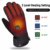 Beheizbare Handschuh 7.4V/4000mAh Winterhandschuhe Herren Damen 3-Stufen Temperaturregelung für Arbeiten im Freien Skifahren, Motorrad - 5