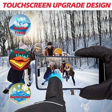 Beheizbare Handschuhe Damen Herren wasserdichte 2021 neueste 3 Heiztemperatur einstellbare Touchscreen Beheizte Handschuhe für Outdoor-Aktivitäten - 6