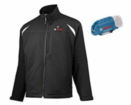 Bosch Professional Beheizbare Jacke GHJ 12+18V Unisex (ohne Akku, 12/18 Volt, Schwarz, Größe L, im Karton) - 1