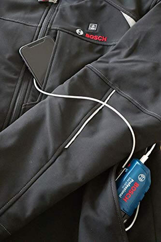 Bosch Professional Beheizbare Jacke GHJ 12+18V Unisex (ohne Akku, 12/18 Volt, Schwarz, Größe L, im Karton) - 7