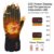 Elektrische Beheizbare Handschuh Wiederaufladbar 7.4V 2200mAh Batterie, Winterhandschuhe mit Temp Power LCD Digitalanzeige, Einstellbare Temp 40-65 ℃, Wasserdicht Warm Handschuhe für Motorrad Jagen - 3