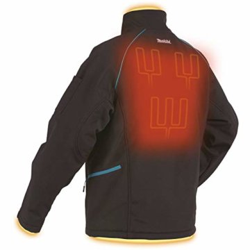 Makita DCJ205Z2XL Thermojacke Gr. 2XL 12 V max. / 14,4 V / 18 V (ohne Akku, ohne Ladegerät), Schwarz, 17-21 - 5