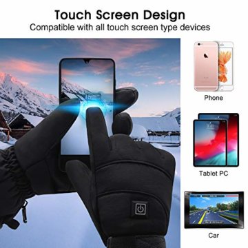 Mermaid Elektrische Beheizbare Handwärmer Handschuhe für Herren Damen Winterhandschuhe mit Wiederaufladbare Lithium-Ionen-Batterie Beheizt 3.7V - 3