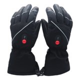 SAVIOR beheizte Handschuhe für Männer und Frauen, Palm Lederhandschuhe für Winterski und Eislaufen, Arthritis Handschuhe und 7.4V 2200 Mah Elektrische wiederaufladbare Batterien Handschuhe (Schwarz) - 1